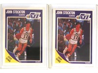 (2) 1989 Fleer John Stockton Cards