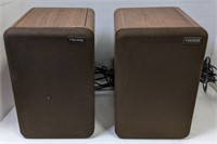 Visonik Mini-Euro 2 Speakers. 10.5" Tall, 7x7.5"