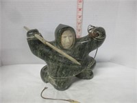 FANTASTIC SOAPSTONE CARVING "A(h)looloo INUIT