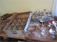 5 boxes of stemware,tumblers, beer mugs, pitcher
