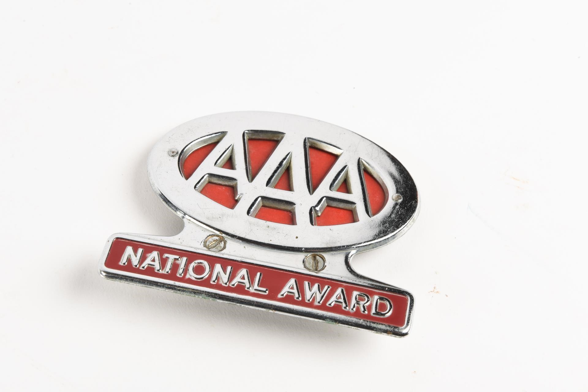 AAA NATIONAL AWARD LICENSE PLATE TOPPER