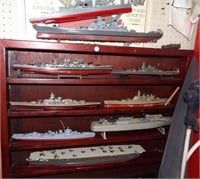 (9) Replica Military freighters. Measures from