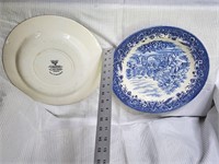 Currier & Ives Blue by Churchill England  plate
