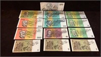 13X PIECES OF AUSTRALIAN PAPER MONEY