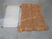 2 woven table mats 33x28 & 26x16