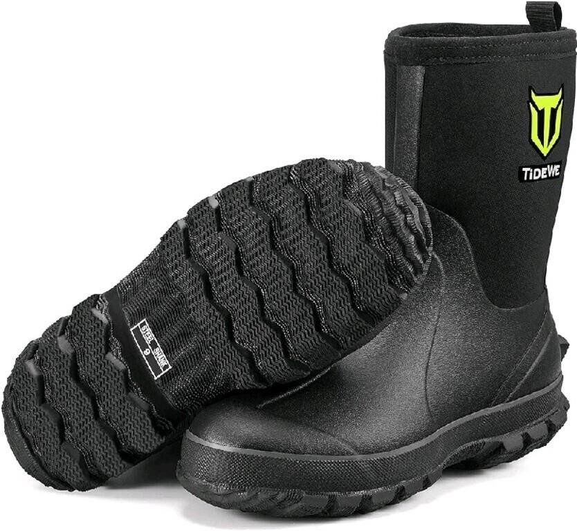 TIDEWE Rubber Boots for Men, 5.5mm Neoprene size 8