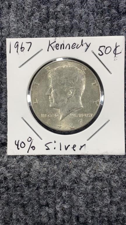 1967 40% Silver Kennedy Half Dollar Coin