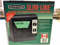 Working Seabreeze Slim-Line Heater Fan