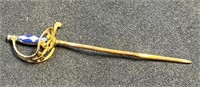 14K Gold Hat Pin Sword 1.5 Grams