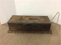 Antique wood telephone box