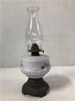 VINTAGE FLORAL OIL LAMP