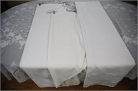 Silk, Cotton & Polyester White Table Linens