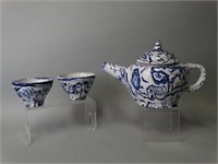 Designer Glazed & Painted Pottery Teaset