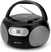 WF1608  ByronStatics CD Boombox, AM FM Radio, Blac