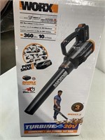 WORX CORDLESS BLOWER 20V WG547.2 BATTERY AND