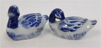 Blue & White Porcelain Ducks