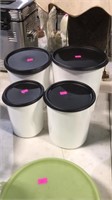 New Tupperware Four piece canister set