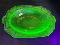 Uranium Glass Vegetable Bowl Anchor Hocking