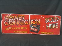Power Connection Batteries Tin Sign