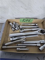 3/8 and 1/2-in Drive ratchet and extensions