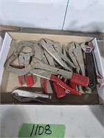 Box of locking pliers