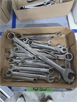 Box of Craftsman wrenches standard and metric