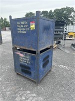 (2) Metal Blue Lifting Crates