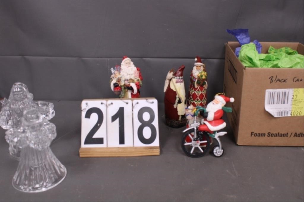 Holiday Figures Includes Santa On Motorcycle