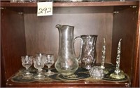 Misc. Glass Lot with Lucite Candles