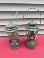 Old Coleman lanterns both are damaged