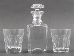 Baccarat Crystal Rocks Glasses & Decanter, 3 pcs.