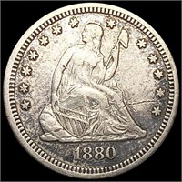 1880 Seated Liberty Quarter CLOSELY UNCIRCULATED