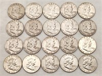 Franklin Silver Half Dollars (20)
