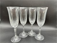 4 Waterford Crystal Champagne Glasses