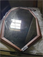 Mid Century Wood Frame Mirror