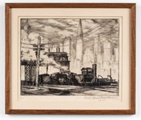 Edmond Mario Granville "New York City" Etching