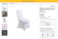 E2792  LZY Spandex Chair Cover, White, 100 pcs