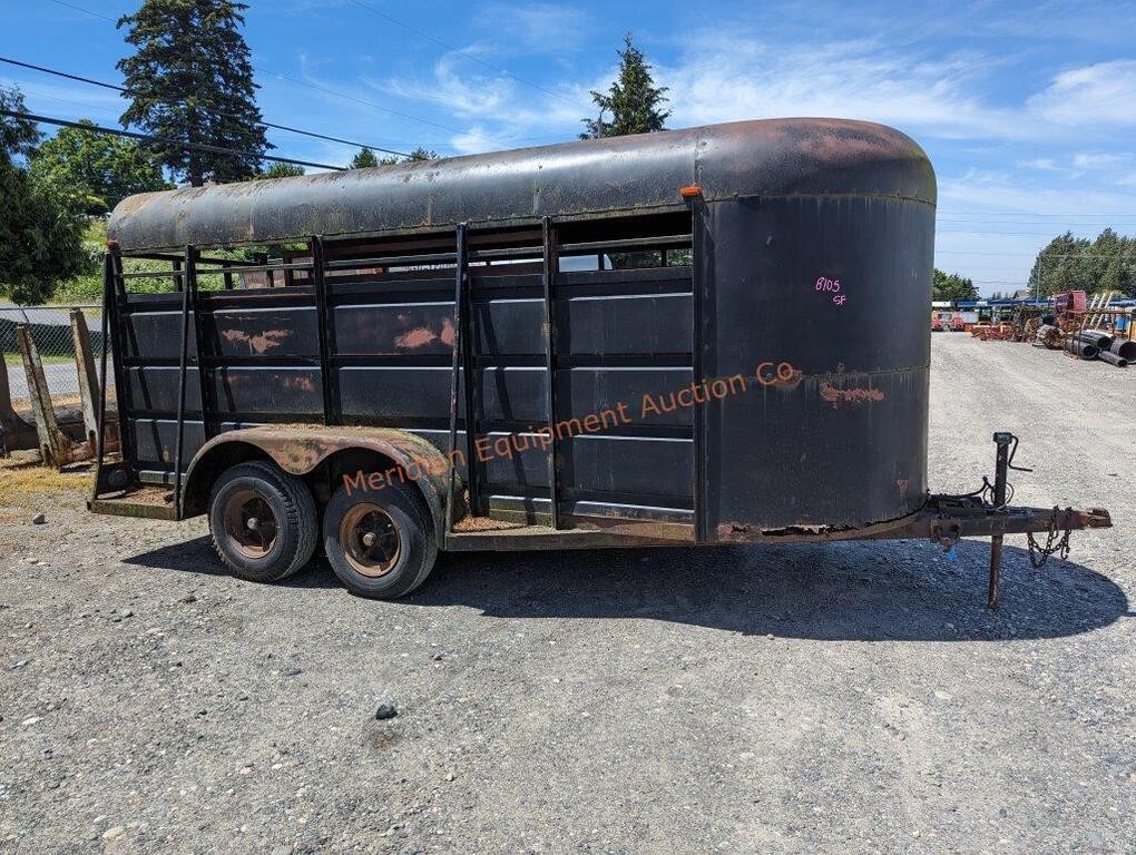 1987 HMDE Stock Livestock Trailer