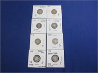 8 Barber Dimes 1902-1916 - Great Dates