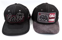 TWO NEW CALIFORNIA CALI EMBROIDERED BALL CAPS
