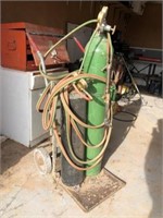 Oxy/Acetylene Torch With Bottles and Cart