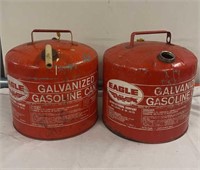 2 Vintage Eagle Galvanized Gas Cans (5Gallons)