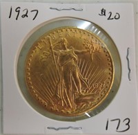 1927 $20 St. Gaudens gold