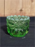 Green opalescent toothpick holder