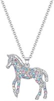 Cute 1.20ct Gemstone Little Horse Necklace