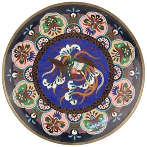 Chinese Enamel Plate with Phoenix