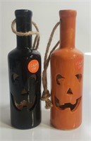 **2PCS**LIGHT UP GHOST BOTTLES HALLOWEEN DECO