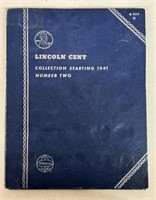 #2 LINCOLN CENTS FOLDER PARTIALLY FILLED