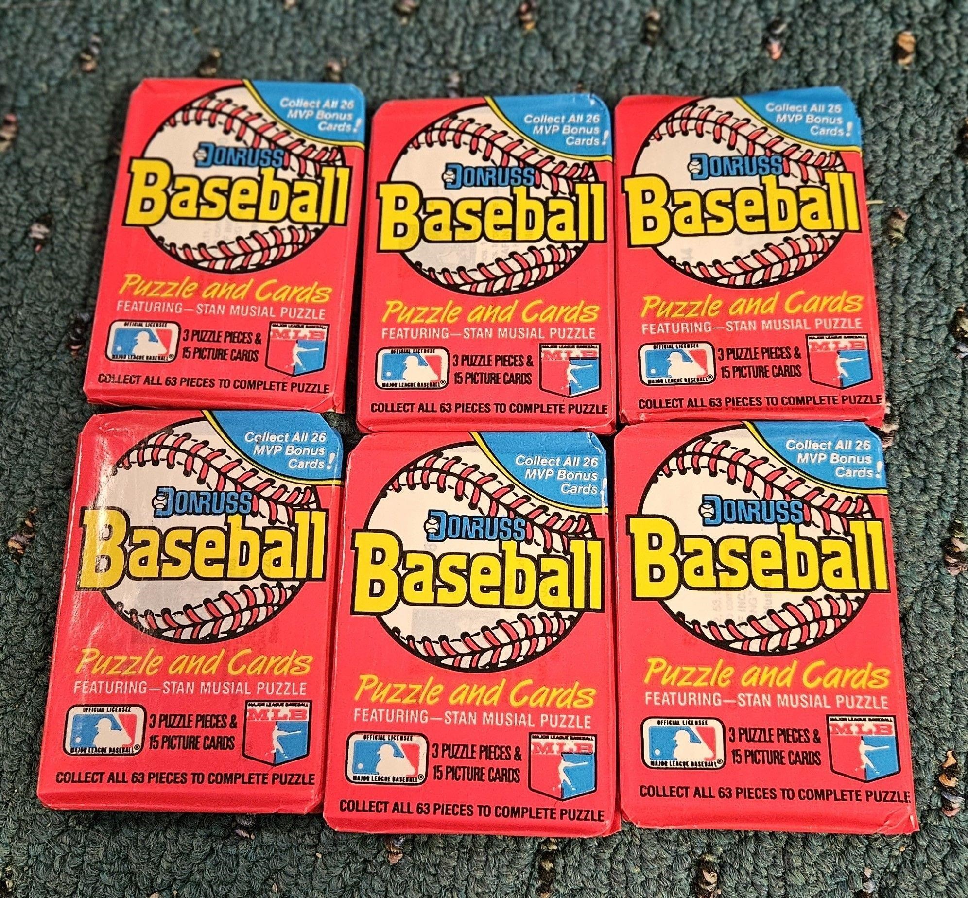 Donruss Baseball 6 Packs of Cards