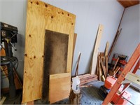 MISC LUMBER ON WALL